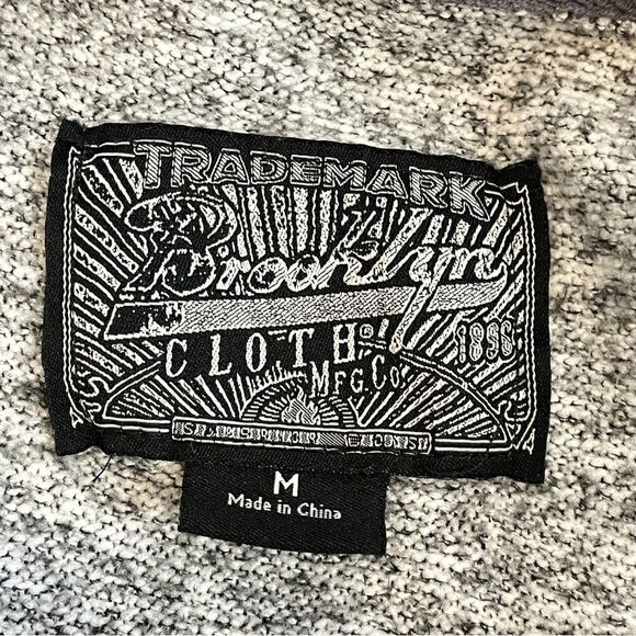 Brooklyn Cloth Mfg Co Women’s Oversized Button Neck Pullover Hooded Sweatshirt M - Picture 7 of 9